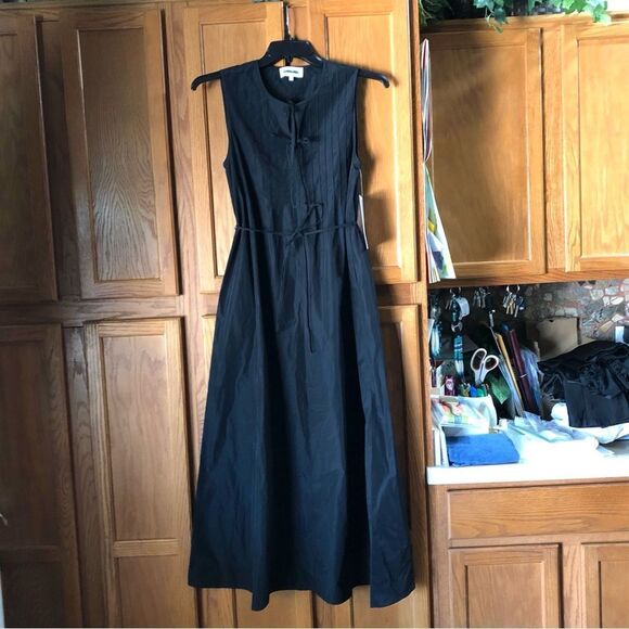 Saint Art Pleated Sleeveless Belted Chelsea MIDI Dress - S - Picture 2 of 14